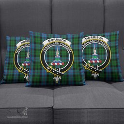 ScotsTee Shop Scottish Morrison Society Clan Crest Tartan Pillow/ Pillow Cover Tartan Accessories for Home