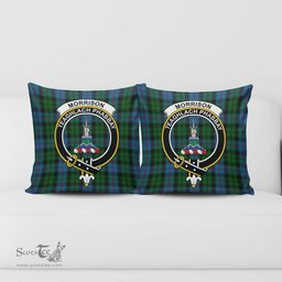 ScotsTee Shop Scottish Morrison Society Clan Crest Tartan Pillow/ Pillow Cover Tartan Accessories for Home