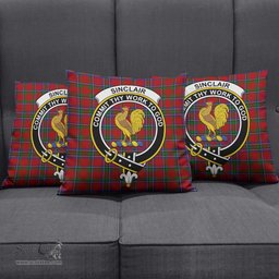 ScotsTee Shop Scottish Sinclair Clan Crest Tartan Pillow/ Pillow Cover Tartan Accessories for Home