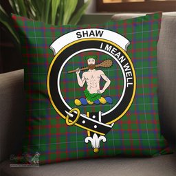 ScotsTee Shop Scottish Shaw of Tordarroch Green Hunting Clan Crest Tartan Pillow/ Pillow Cover Tartan Accessories for Home
