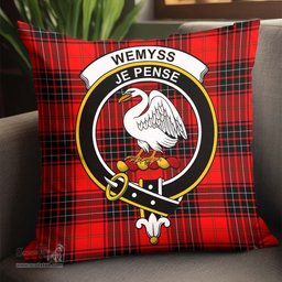 ScotsTee Shop Scottish Wemyss Modern Clan Crest Tartan Pillow/ Pillow Cover Tartan Accessories for Home