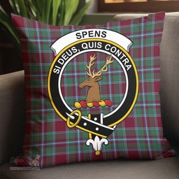 ScotsTee Shop Scottish Spens (Spence) Clan Crest Tartan Pillow/ Pillow Cover Tartan Accessories for Home