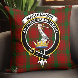 ScotsTee Shop Scottish MacQuarrie Clan Crest Tartan Pillow/ Pillow Cover Tartan Accessories for Home