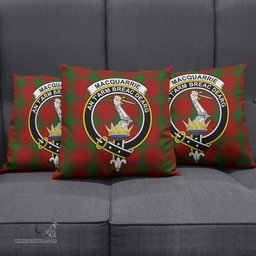 ScotsTee Shop Scottish MacQuarrie Clan Crest Tartan Pillow/ Pillow Cover Tartan Accessories for Home