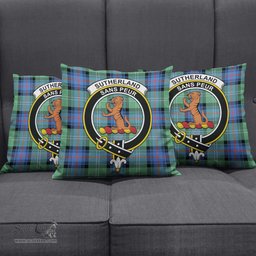 ScotsTee Shop Scottish Sutherland Ancient Clan Crest Tartan Pillow/ Pillow Cover Tartan Accessories for Home