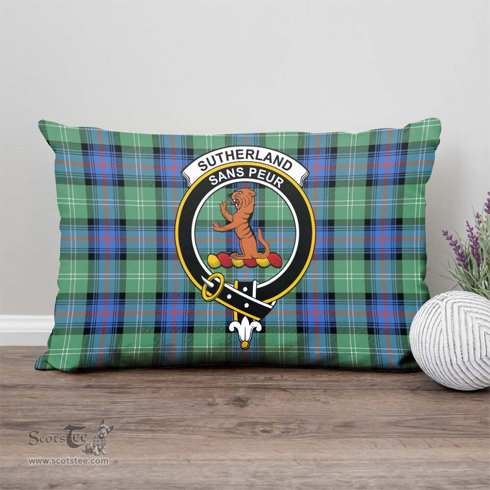 ScotsTee Shop Scottish Sutherland Ancient Clan Crest Tartan Pillow/ Pillow Cover Tartan Accessories for Home