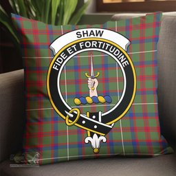 ScotsTee Shop Scottish Shaw Green Modern Clan Crest Tartan Pillow/ Pillow Cover Tartan Accessories for Home
