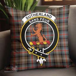 ScotsTee Shop Scottish Sutherland Weathered Clan Crest Tartan Pillow/ Pillow Cover Tartan Accessories for Home