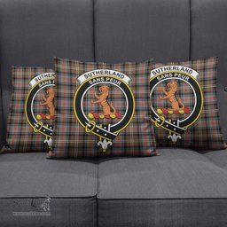 ScotsTee Shop Scottish Sutherland Weathered Clan Crest Tartan Pillow/ Pillow Cover Tartan Accessories for Home