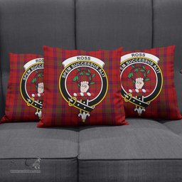 ScotsTee Shop Scottish Ross Old Clan Crest Tartan Pillow/ Pillow Cover Tartan Accessories for Home