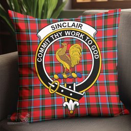 ScotsTee Shop Scottish Sinclair Modern Clan Crest Tartan Pillow/ Pillow Cover Tartan Accessories for Home