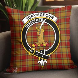 ScotsTee Shop Scottish Scrymgeour Clan Crest Tartan Pillow/ Pillow Cover Tartan Accessories for Home