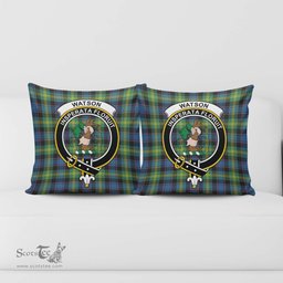 ScotsTee Shop Scottish Watson Ancient Clan Crest Tartan Pillow/ Pillow Cover Tartan Accessories for Home
