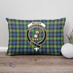 ScotsTee Shop Scottish Watson Ancient Clan Crest Tartan Pillow/ Pillow Cover Tartan Accessories for Home