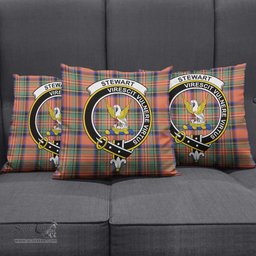 ScotsTee Shop Scottish Stewart Royal Ancient Clan Crest Tartan Pillow/ Pillow Cover Tartan Accessories for Home