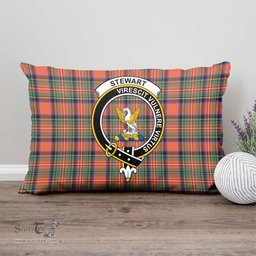 ScotsTee Shop Scottish Stewart Royal Ancient Clan Crest Tartan Pillow/ Pillow Cover Tartan Accessories for Home