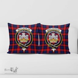 ScotsTee Shop Scottish MacLachlan Modern Clan Crest Tartan Pillow/ Pillow Cover Tartan Accessories for Home