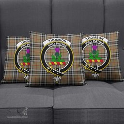 ScotsTee Shop Scottish Thomson Camel Clan Crest Tartan Pillow/ Pillow Cover Tartan Accessories for Home
