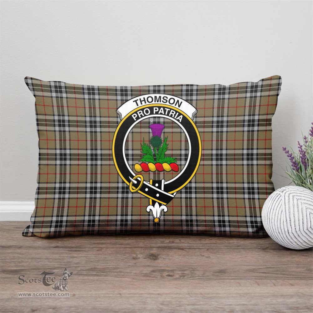 ScotsTee Shop Scottish Thomson Camel Clan Crest Tartan Pillow/ Pillow Cover Tartan Accessories for Home
