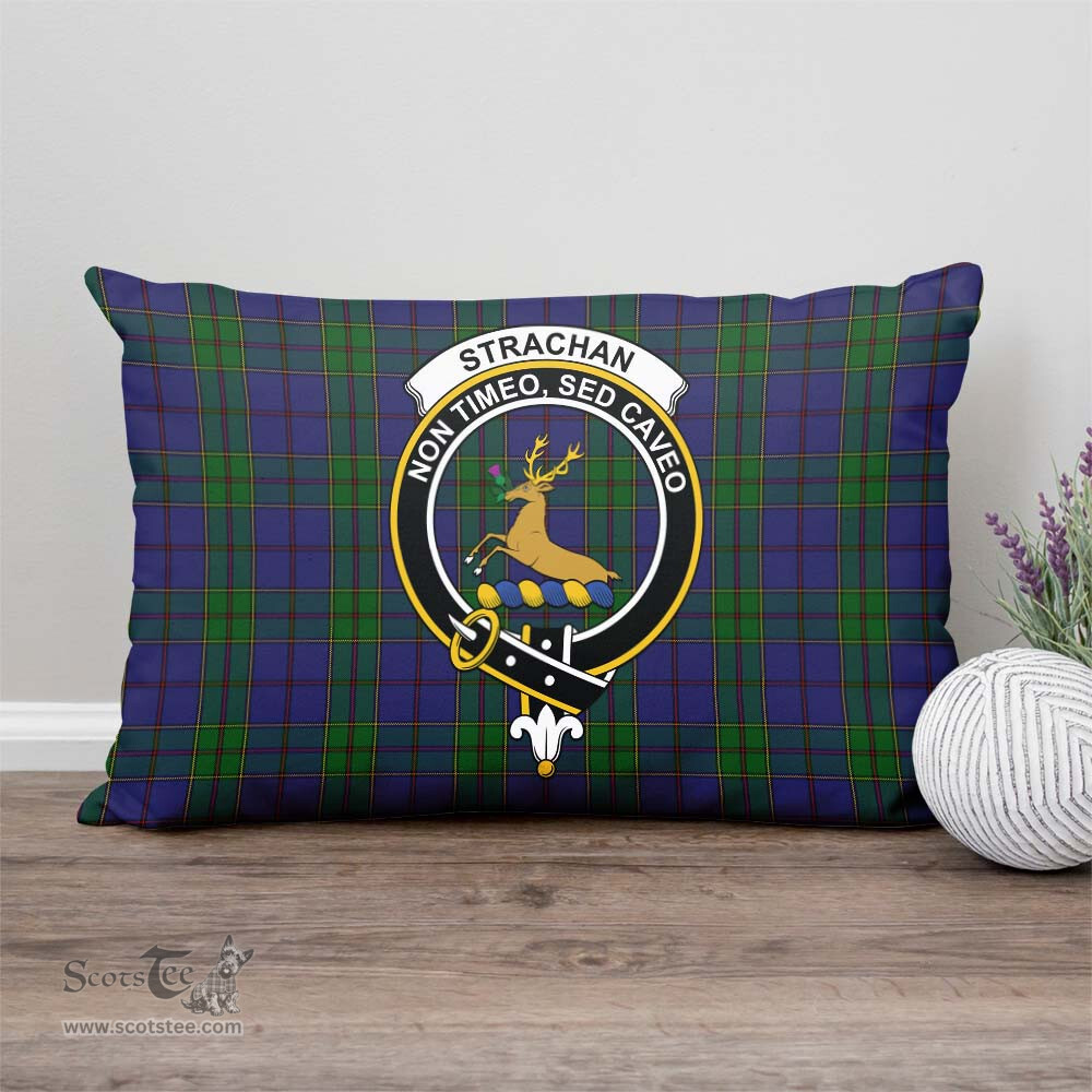 ScotsTee Shop Scottish Strachan Clan Crest Tartan Pillow/ Pillow Cover Tartan Accessories for Home