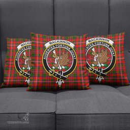 ScotsTee Shop Scottish MacKinnon Modern Clan Crest Tartan Pillow/ Pillow Cover Tartan Accessories for Home