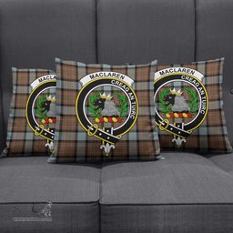 ScotsTee Shop Scottish MacLaren Weathered Clan Crest Tartan Pillow/ Pillow Cover Tartan Accessories for Home
