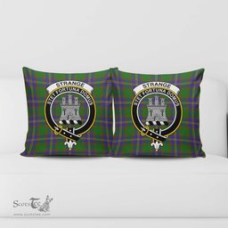 ScotsTee Shop Scottish Strange of Balkaskie Clan Crest Tartan Pillow/ Pillow Cover Tartan Accessories for Home