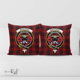 ScotsTee Shop Scottish MacLeod of Raasay Highland Clan Crest Tartan Pillow/ Pillow Cover Tartan Accessories for Home