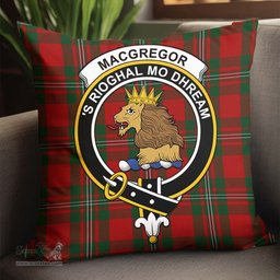 ScotsTee Shop Scottish MacGregor Clan Crest Tartan Pillow/ Pillow Cover Tartan Accessories for Home