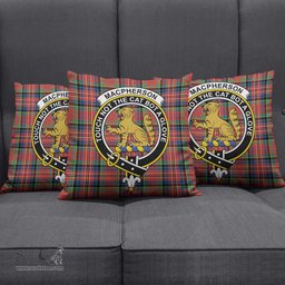ScotsTee Shop Scottish MacPherson Ancient Clan Crest Tartan Pillow/ Pillow Cover Tartan Accessories for Home