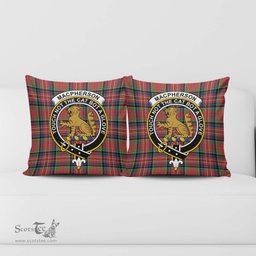 ScotsTee Shop Scottish MacPherson Ancient Clan Crest Tartan Pillow/ Pillow Cover Tartan Accessories for Home
