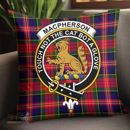 ScotsTee Shop Scottish MacPherson Modern Clan Crest Tartan Pillow/ Pillow Cover Tartan Accessories for Home