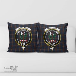 ScotsTee Shop Scottish MacLaine of Lochbuie Hunting Clan Crest Tartan Pillow/ Pillow Cover Tartan Accessories for Home