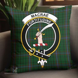 ScotsTee Shop Scottish MacRae Clan Crest Tartan Pillow/ Pillow Cover Tartan Accessories for Home