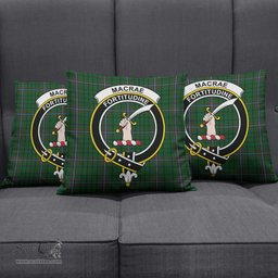 ScotsTee Shop Scottish MacRae Clan Crest Tartan Pillow/ Pillow Cover Tartan Accessories for Home