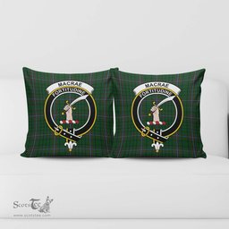 ScotsTee Shop Scottish MacRae Clan Crest Tartan Pillow/ Pillow Cover Tartan Accessories for Home