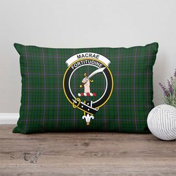 ScotsTee Shop Scottish MacRae Clan Crest Tartan Pillow/ Pillow Cover Tartan Accessories for Home