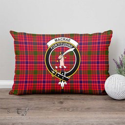 ScotsTee Shop Scottish MacRae Modern Clan Crest Tartan Pillow/ Pillow Cover Tartan Accessories for Home