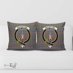 ScotsTee Shop Scottish MacIntyre Ancient Clan Crest Tartan Pillow/ Pillow Cover Tartan Accessories for Home