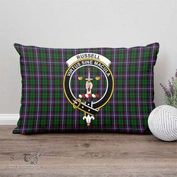 ScotsTee Shop Scottish Russell Clan Crest Tartan Pillow/ Pillow Cover Tartan Accessories for Home
