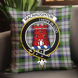 ScotsTee Shop Scottish MacNaughton Dress Clan Crest Tartan Pillow/ Pillow Cover Tartan Accessories for Home