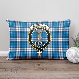 ScotsTee Shop Scottish Roberton Clan Crest Tartan Pillow/ Pillow Cover Tartan Accessories for Home