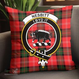 ScotsTee Shop Scottish Nesbitt Modern Clan Crest Tartan Pillow/ Pillow Cover Tartan Accessories for Home