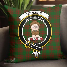 ScotsTee Shop Scottish Menzies Clan Crest Tartan Pillow/ Pillow Cover Tartan Accessories for Home