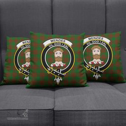 ScotsTee Shop Scottish Menzies Clan Crest Tartan Pillow/ Pillow Cover Tartan Accessories for Home