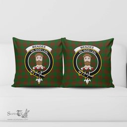 ScotsTee Shop Scottish Menzies Clan Crest Tartan Pillow/ Pillow Cover Tartan Accessories for Home