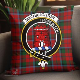 ScotsTee Shop Scottish MacNaughton Clan Crest Tartan Pillow/ Pillow Cover Tartan Accessories for Home