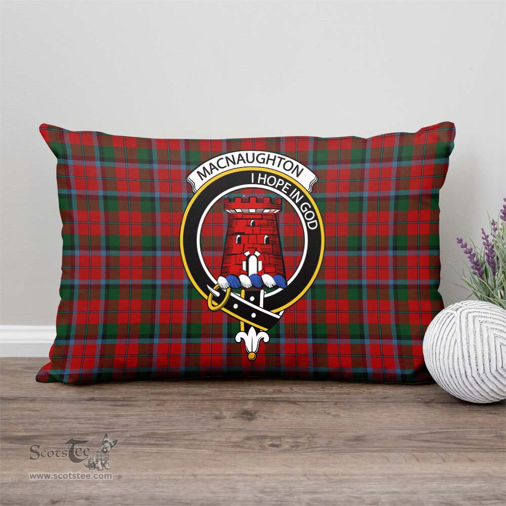 ScotsTee Shop Scottish MacNaughton Clan Crest Tartan Pillow/ Pillow Cover Tartan Accessories for Home