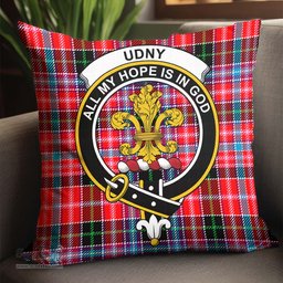 ScotsTee Shop Scottish Udny Clan Crest Tartan Pillow/ Pillow Cover Tartan Accessories for Home