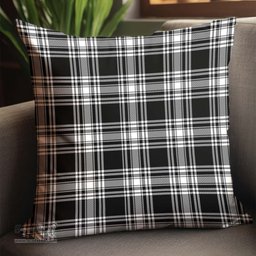 ScotsTee Shop Scottish Menzies Black and White Clan Tartan Pillow/ Pillow Cover Tartan Accessories for Home